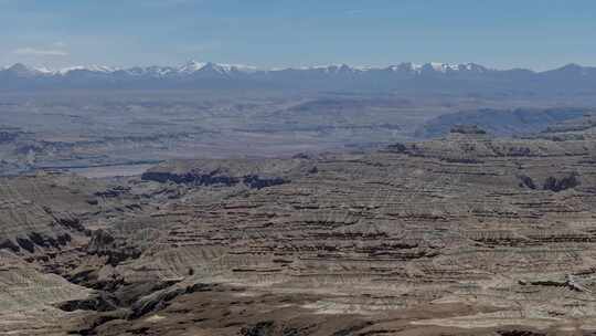 航拍西藏阿里札达土林地质公园全景