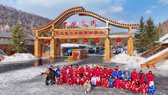 4k合集中国雪乡雪景航拍宣传片