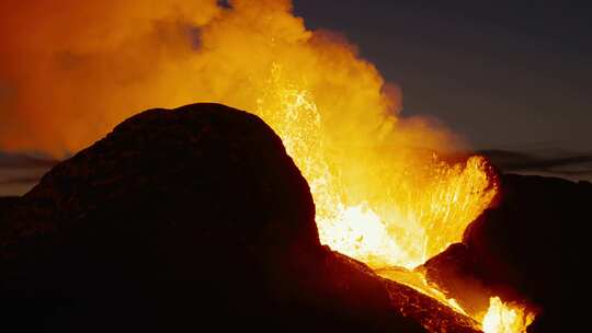 火山，喷发，熔岩，气体