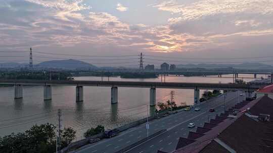 南安丰州动车 夕阳落日