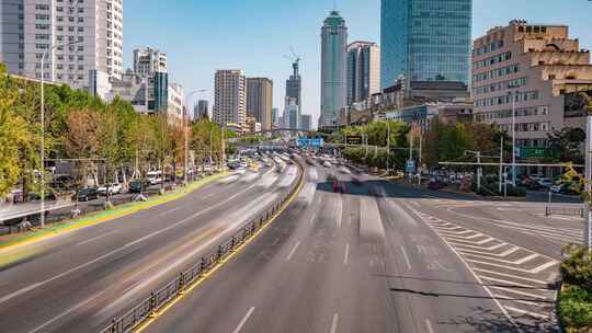 武汉_城市道路车流延时006