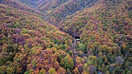 航拍洛阳嵩县白云山秋景