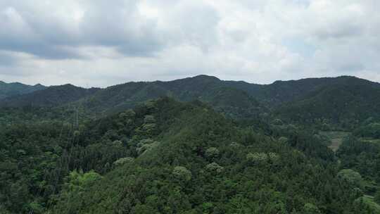 航拍丘陵大山森林