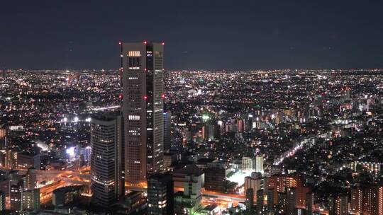 日本东京的城市夜景