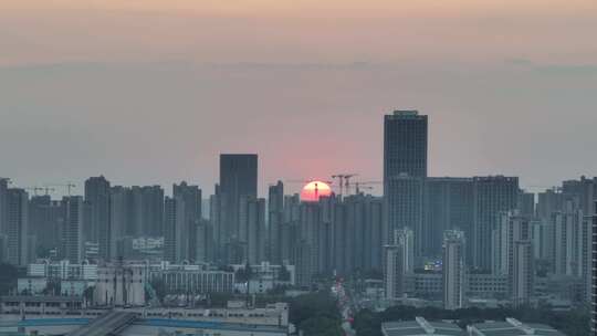 合肥经开区落日