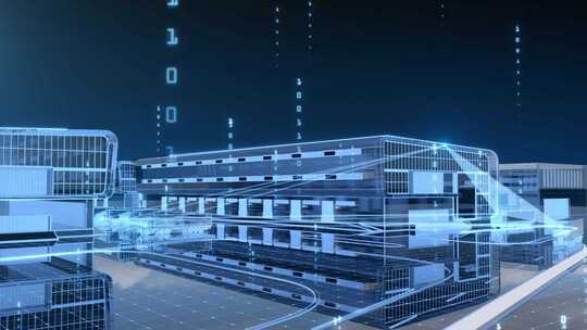 现代化工厂智能车间科技感技术产业园区视频素材模板下载