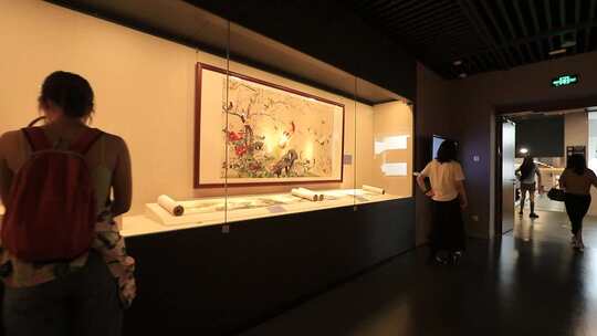 深圳博物馆苏绣艺术文献展视频素材模板下载