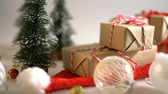 圣诞节礼物盒视频素材模板下载