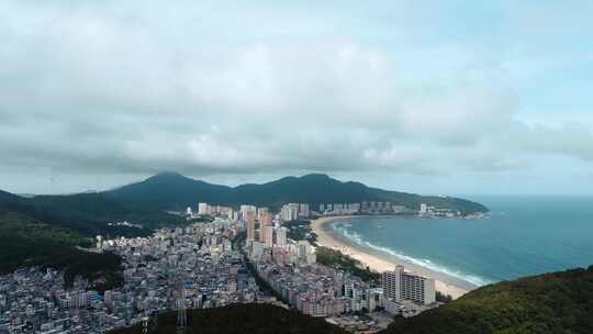 航拍广东阳江海陵岛海岸线岛屿海岛海边礁石