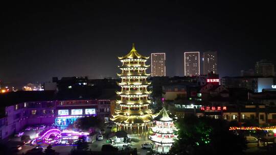 四川德阳罗江廊桥夜景2