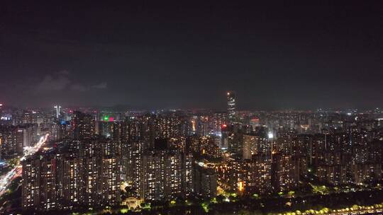 广州珠江新城夜景航拍