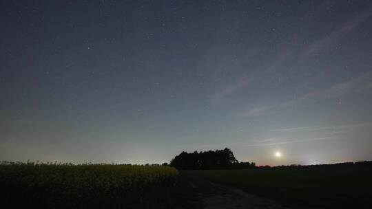 野外夜晚星空延时