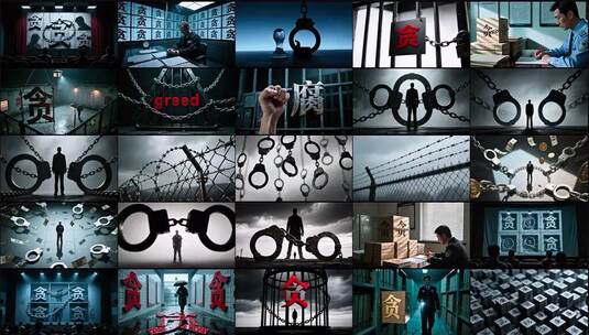 反贪反腐纪委监察警示高清在线视频素材下载