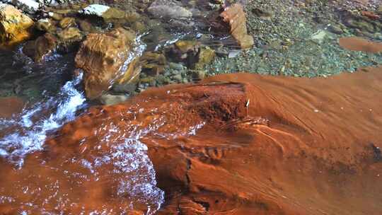 农村大山河流溪水水流小溪山涧