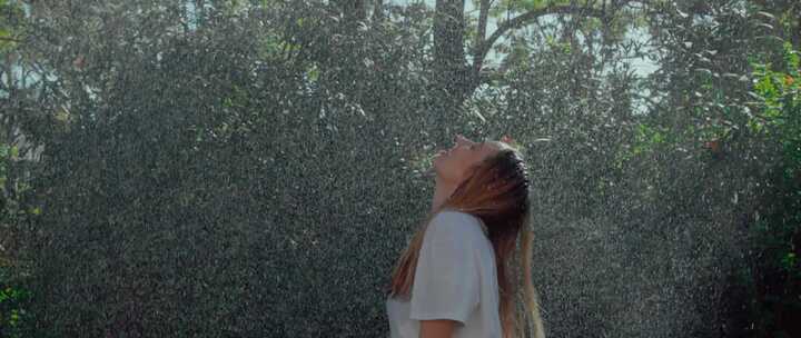 雨，女人，湿，森林