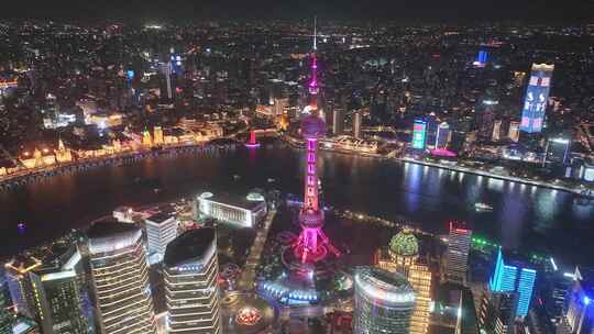 上海夜景 陆家嘴夜景 金融城 城市晚霞