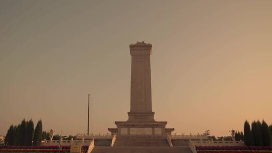 天安门广场人民英雄纪念碑视频素材模板下载