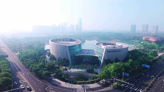 江苏常州溧阳市文化艺术中心融媒体中心航拍
