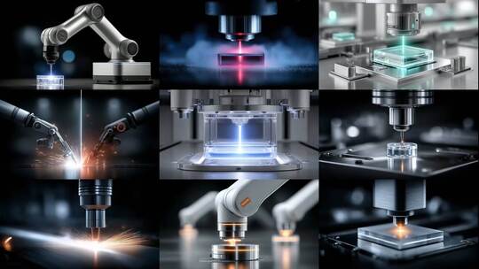精密激光切割仪器高效加工制造高清在线视频素材下载