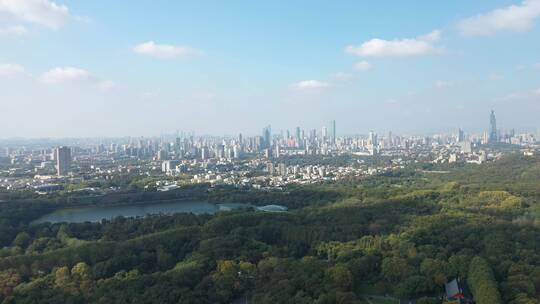 航拍南京钟山景区