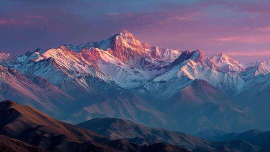 雪山自然风光全景