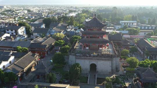 大理丽江古城旅游航拍