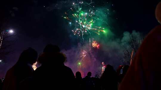 烟花4k慢放新年烟花春节元旦烟花秀