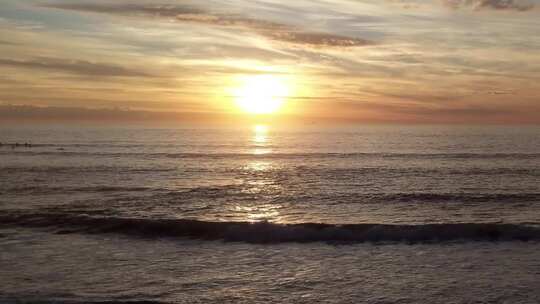 1分钟大海夕阳海水余晖