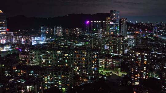 万家灯火-小区夜景居民楼