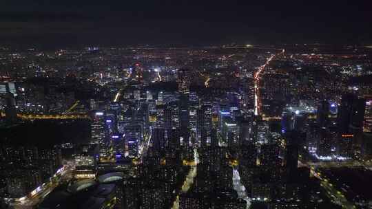 济南CBD汉峪金谷城市夜景