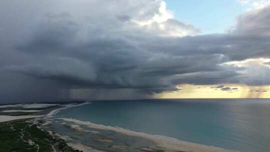 航拍大海风景视频素材模板下载