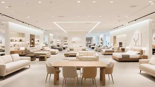 家居购物广场的现代化家具展示