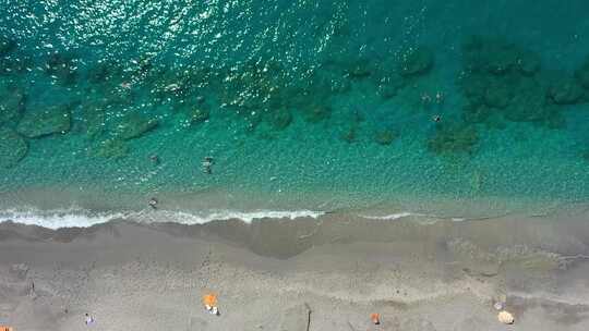 美丽的海滩在土耳其阿拉尼亚视频素材模板下载