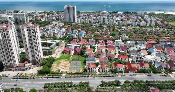 北海的海城区城市建筑房地产航拍