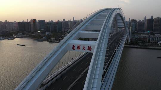 上海新冠疫情卢浦大桥航拍