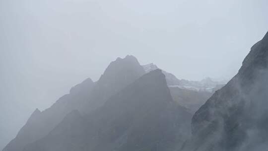 喜马拉雅山，山，薄雾，风景