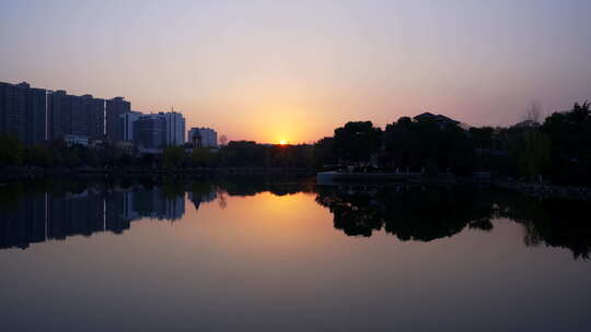 武汉东西湖常青花园中心公园风景