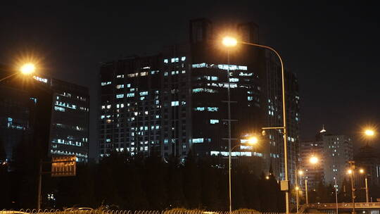 夜景街道 夜景车流 城市夜景