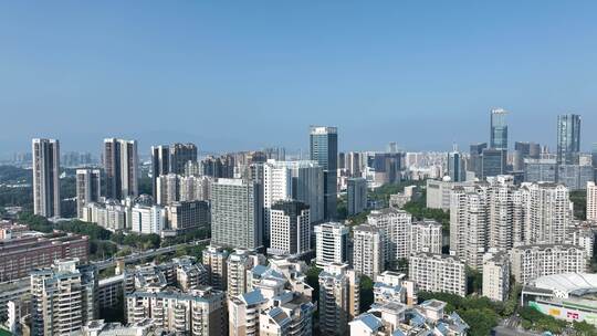 惠州城市建筑风光航拍惠城区江北经济中心视频素材模板下载