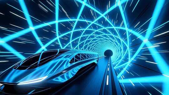 超级高铁隧道穿梭4K