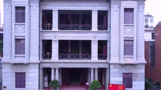 4K航拍武汉中共中央机关旧址纪念馆视频合集