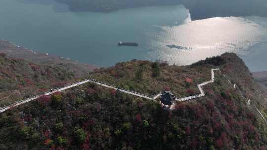 长江三峡巫峡红叶