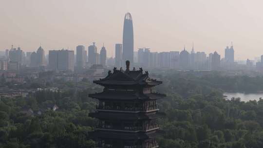 山东济南大明湖风光