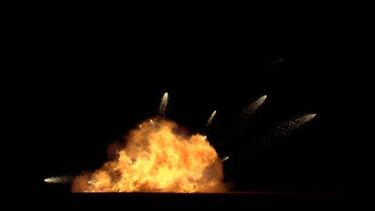 4k爆炸生成的多种火焰效果背景视频素材22
