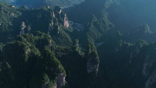 4K航拍张家界武陵源风景区群山