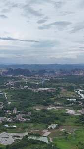 竖屏航拍广西山川乡村风光