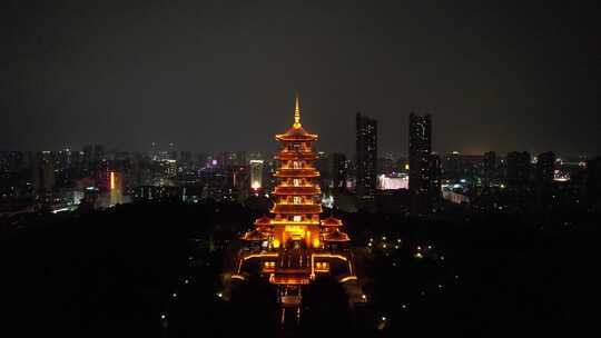 合集广东佛山城市夜景灯光航拍