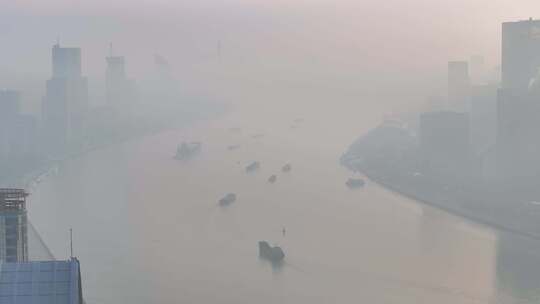 上海日出 城市风光航拍