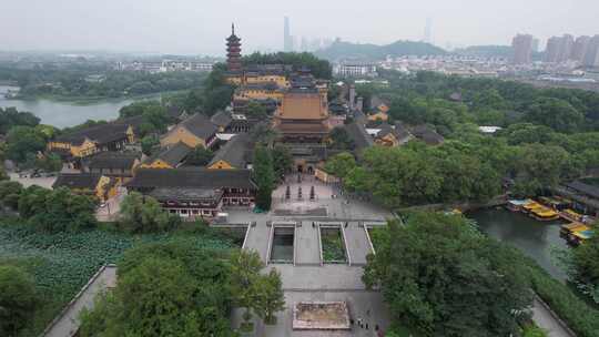 江苏镇江金山寺5A景区航拍