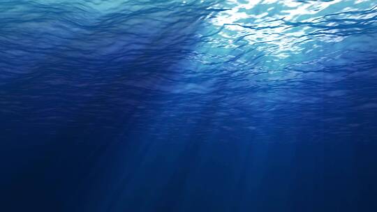 海底光线大海水下时间文字背景
